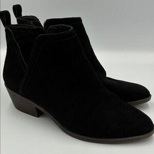 Lucky Brand Fallila Black Suede Ankle Booties